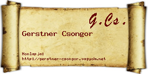 Gerstner Csongor névjegykártya
